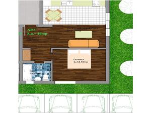 Apartament  nou 2 camere de vanzare in Ciresica